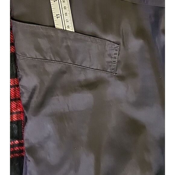 Vintage Jones New York‎ Wool Long Coat Petite XL Peacoat Black with Red Lining - Picture 7 of 15